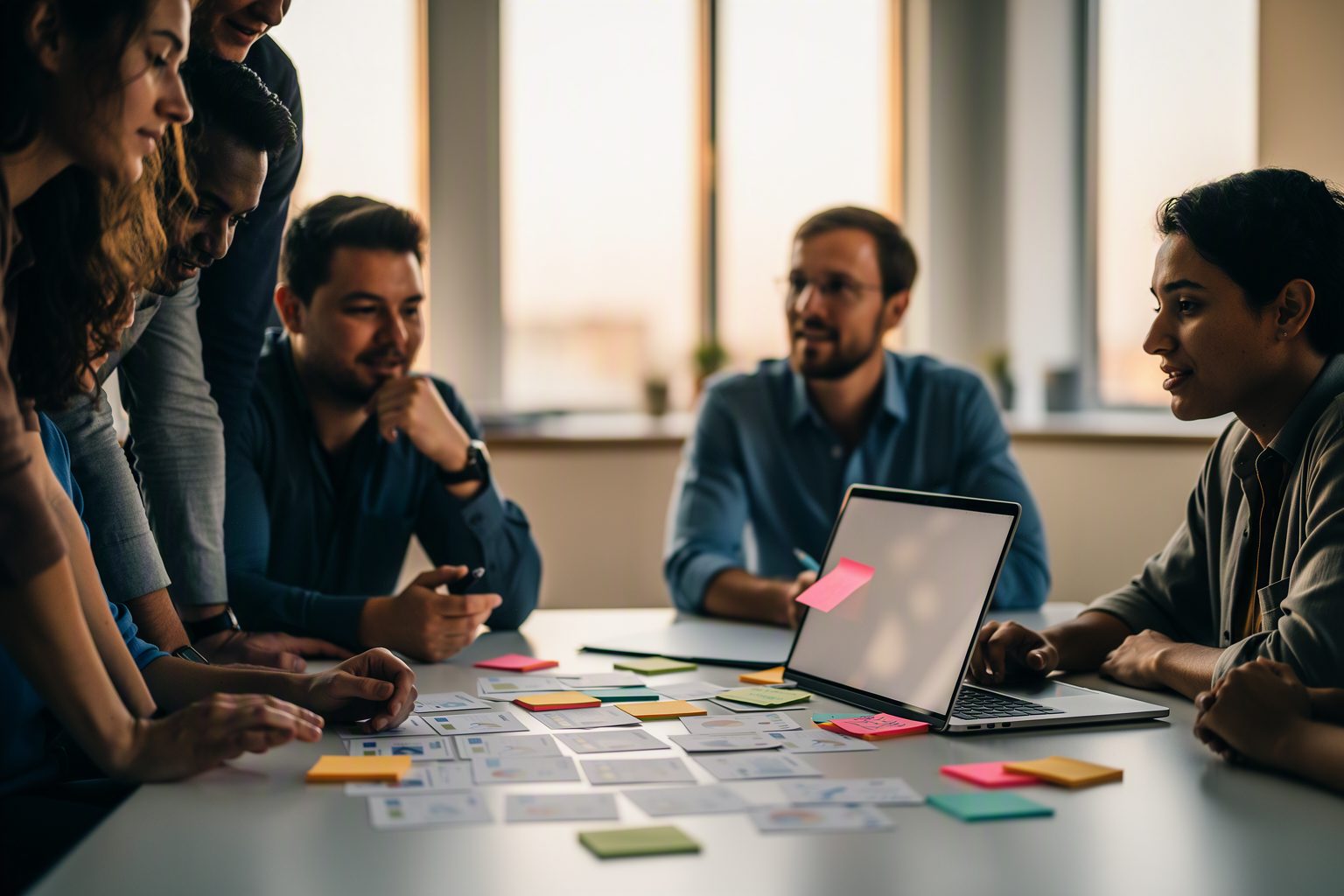 A customer success team reviewing at-risk accounts