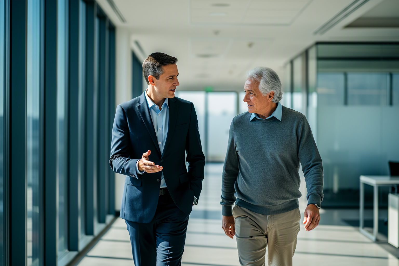 An annual relationship meeting at an advisory firm